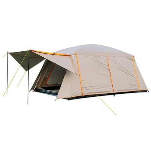 Wakects 2-Room Tent 2 Room Tent Two-room Light Camping with Fiberglass Rods for Outdoor Adventure