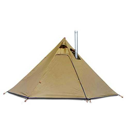 4 Persons 5lb Lightweight Tipi Hot Tents with Stove Jack, 7'3" Standing Room, Teepee Tent for Hunting Family Team Backpacking Camping Hiking