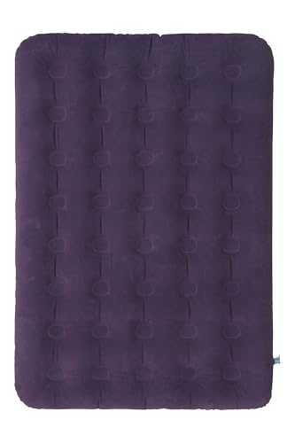 Mountain Warehouse Double Flocked Airbed - Compact Camping Air Mattress, Double Valve Stopper