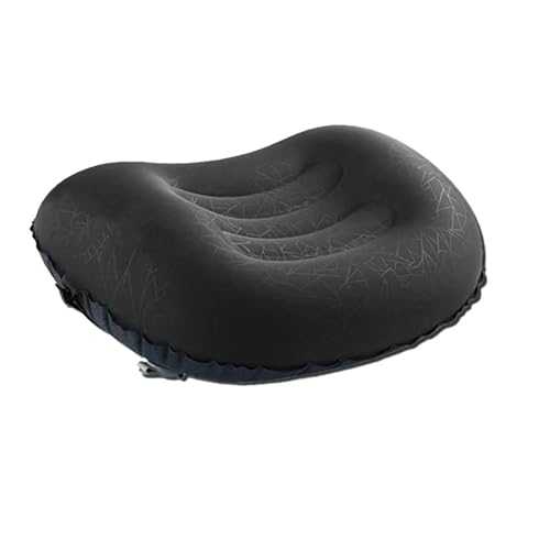 AOLUOER The Wild Portable Inflatable Pillow Outdoor Camping Waterproof Sun Protection Air Pillow Comfortable And Hiking Pillow(Black)