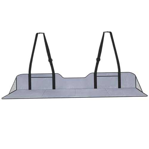 Non-Inflatable Car Mattress,Car Back Seat Extender,4-Fold Car Sleeping Bed Backseat with Storage Bag for Truck, Fishing, Camping, Beach - 50x16 In (Grey)