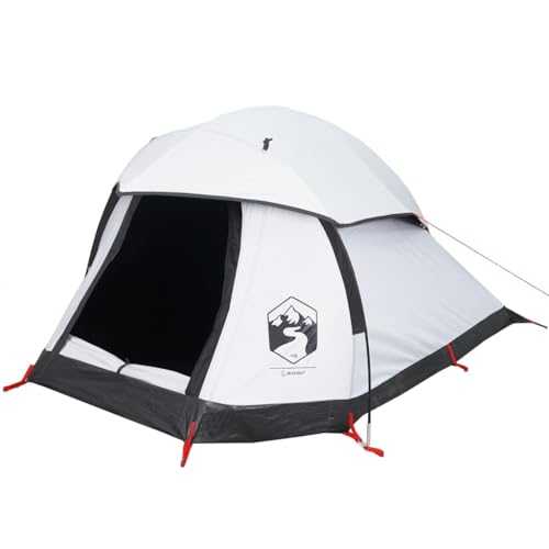 vidaXL Camping Tent Dome 1-Person White Blackout Fabric Waterproof – Easy Setup & Portable