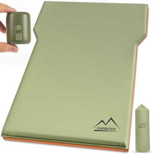 SUV Air Mattress Car Bed Camping, Inflatable Car Camping Pad with Air Pump, Ultrathick Memory Foam Camping Mattress, 9.0 R-Value Insulated Sleeping Pad 2 Person, Camping Mat for Hiking and Backpacking