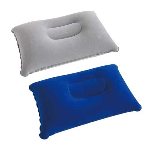 2 Pcs Ultralight Inflatable Pillow Camping Pillows, Portable Inflatable Pillow Compressible Compact Inflatable Pillows Soft Flocked Surface, Blow up Pillow for Neck Lumbar Support Hiking,Camping