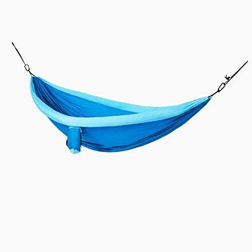 HJUGHPN Hammocks 2 People Portable Parachute Hammock Camping Survival Garden Hunting Leisure Travel Double Person Hammock(Blue)