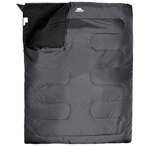 Trespass Catnap 3 Season Double Sleeping Bag Camping Travel 180cm x 140cm