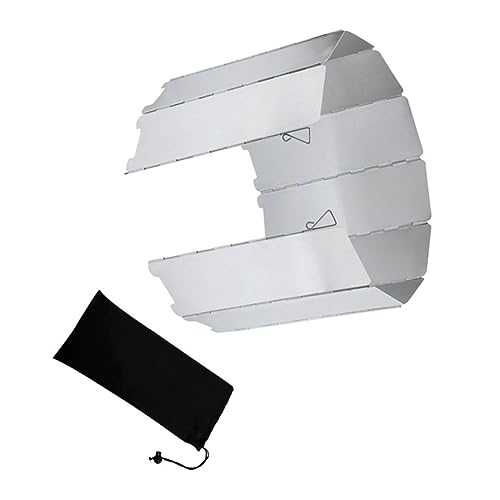 Parliky Windproof Plate for Camping Stove Aluminum Alloy Folding Windscreen Essential Camping Supply