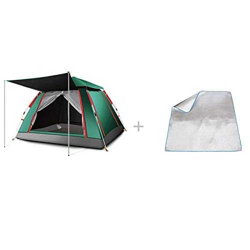 GFFTYX Professional Automatic Pop-Up Tents - 4-6 Person Outdoor Automatic Instant Setup Family Tent, 4 Season Waterproof Single Layer for Hiking Camping Travelling 215x215x142cm