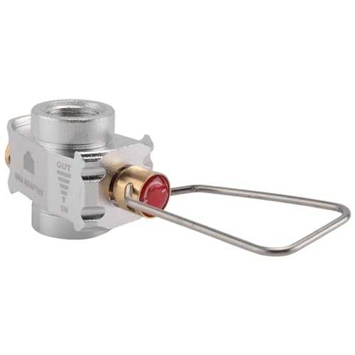 Nvanvmm Camping Gas Saver Plus Gas Converter Shifter Refill Flat Tank Conversion Adapter Camping Gas Adapter Valve,Silver