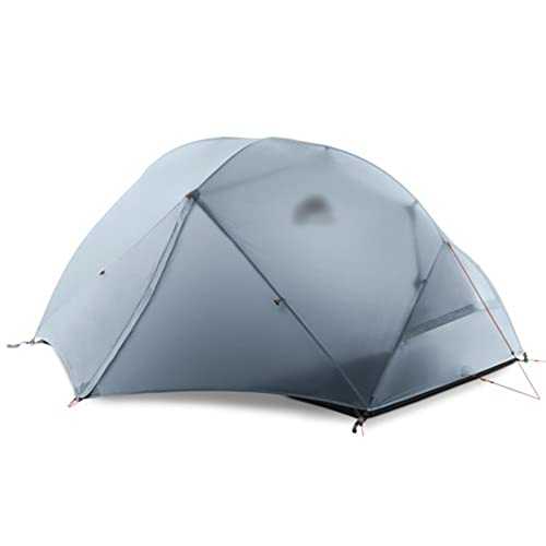 Camping Tents,Camping Tent 3-4 Season 15d/210t Outdoor Ultralight Silicon Coated Nylon Waterproof Tents (Color : 15d Gray, Size : 3 Season)