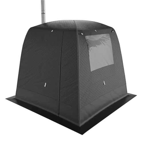 LIZHAYG Ice Fishing Shelter Outdoor Camping Square Stove Cube Insulated Sauna Winter Ice Fishing Tent