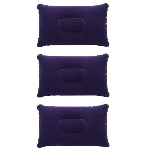 Asheyya 3 Pcs Blow Up Pillow for Camping, Portable Travel Inflatable Pillows (22 cm x 34 cm)