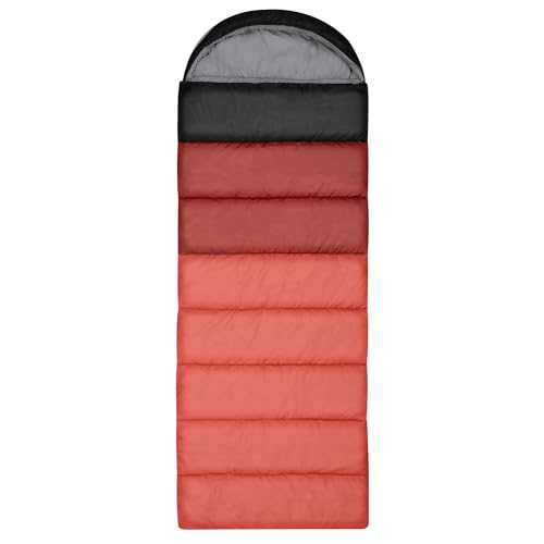 Outplea Single Sleeping Bag for Adults & Kids, Portable Outdoor Sleeping Bag for 3-4 Seasons, Waterproof Lightweight Sleeping Bag for Camping Hiking Trekking