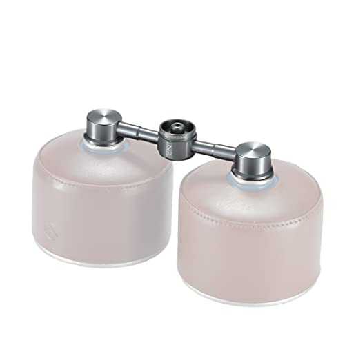 CAMPINGMOON 2 Inlet Backpacking Camping Stove Adapter, Inlet: EN417 Lindal Valve, Outlet: EN417 Lindal Valve Z52