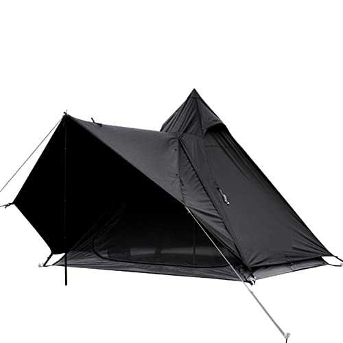 YYUFTTG Tents Camping Equipment Indian Tent Sunscreen Waterproof Outdoor Polyester Black Tower Canopy Dark Black Tent(Schwarz)