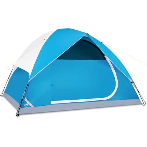 JELUCAMP 1/2/4/5/6 Person Dome Tents for Camping, Lightweight Portable Backpacking Tent, Small Easy Set Up Outdoor Waterproof Camping Hiking Tent for Adults