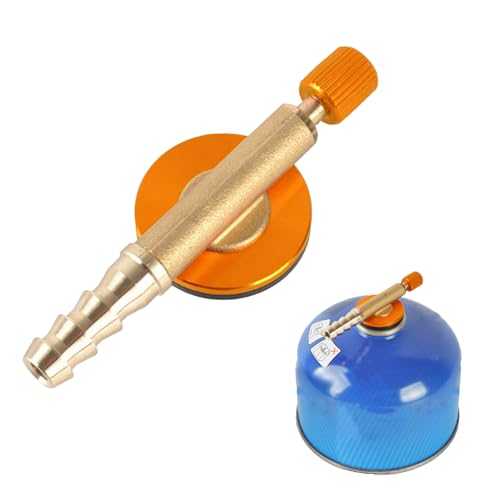 Camping Gas Refill Adapter, Switching Valve Camping Nozzle Bottle Convert Regulator Brass Gas Bottle Adaptor Adaptor Gas, Canister Refill Convertor for Outdoor Camping Gas Canister Accessories
