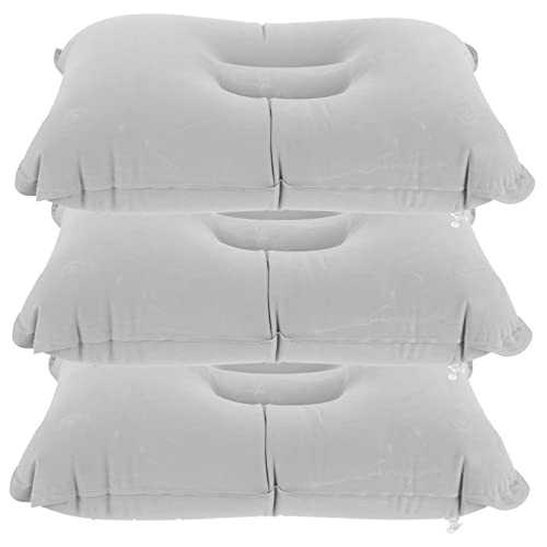 UPKOCH 3Pcs Ergonomic Inflatable Pillow Portable Camp Pillow for Travel Camping Outdoor Use Inflating Cushion Comfortable for Head Neck