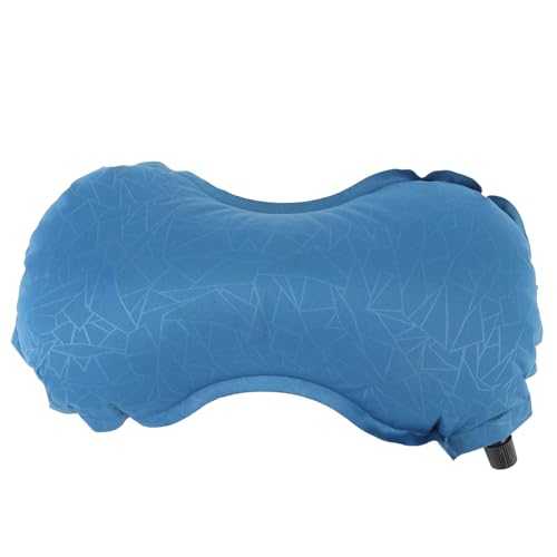SUPYINI Portable Inflatable Pillow, Resilient Sponge for Neck Support & Comfort, Suitable with Office Naps, Long Journeys (Blue)
