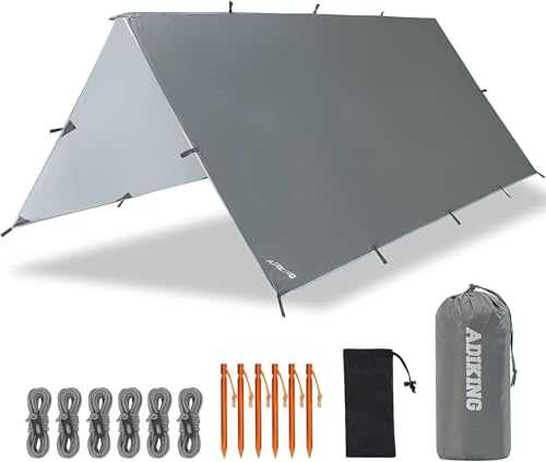 FREE SOLDIER Camping Tent Tarpaulin, Grey (Silver Coating), Silberschicht
