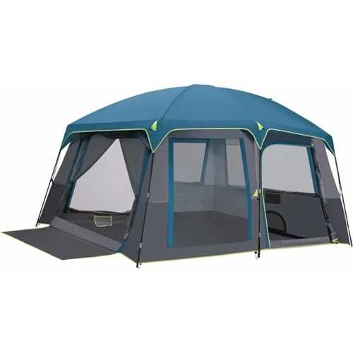 Tent Camping Waterproof Camping Tents 10 Person Family Cabin Tent Windows Large Multiple Room Tent with Floor Mats Tents