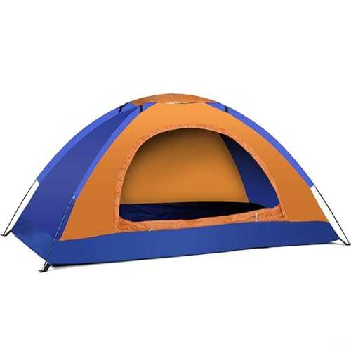 Portable Camping Tent, Ultralight Camping Tent for 1-2 Person, Instant Setup Backpacking Tent with Double Doors, Waterproof Hiking Shelter with Carry Bag for Outdoor Adventures