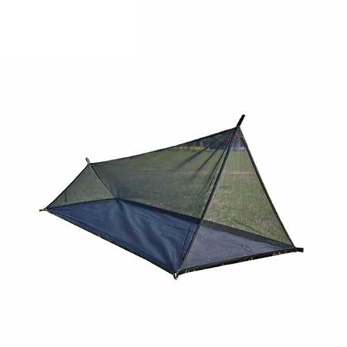 Camping Tent, 40D Yarn 1 Person Outdoor Adventure Breathable Backpacking Tent, Ligthweight Compact Portable Small for Hiking, Easy Setup, 220 X 65 X 60cm (Black)