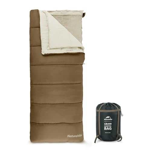 Naturehike Envelope Sleeping Bag - Waterproof All-Season -5℃ To 13℃, 300GSM Cotton, Removable for Camping, Mountain Climbing, Hiking, Indoor