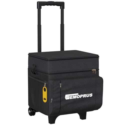 Cooler with Wheels and Handle, 60 Can Rolling Coolers on Wheels, Leakproof Insulated Collapsible Cooler, Portable Soft Cooler Bag with Wheels for Beach, Camping, Traveling, Picnic, Outdoor Activities