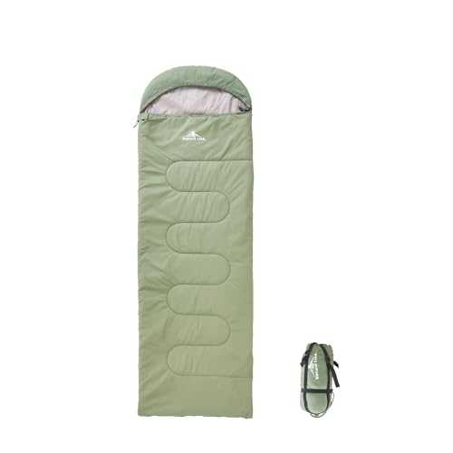 Nature Link Lightweight Sleeping Bag, Nylon Shell and Lining, Waterproof Compact Hooded, Envelope Sleeping Bag, Great for 3 Season Outdoor Backpacking, Hiking, Camping, for Adults and Kids