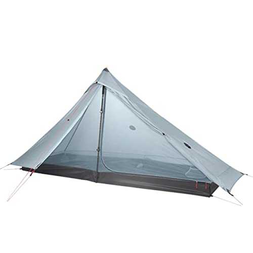 3F UL Gear Lanshan Pro Ultralight Tent for Camping, Garden and Hiking 4 Seasons, Grey, 1 Person