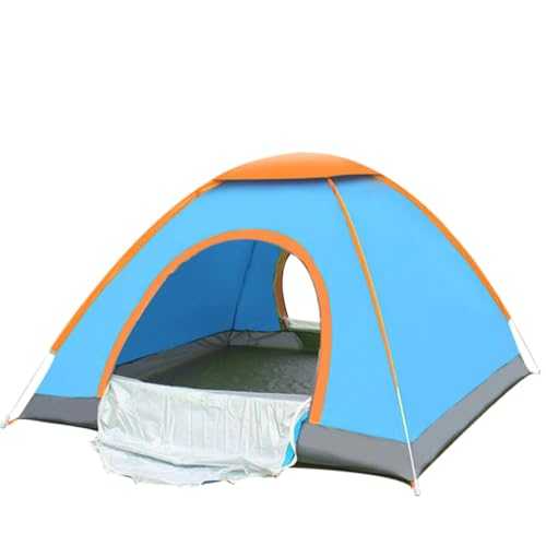 Happyyami Double Person Automatic Open Tents Family Tents Folding Beach Tent Camping for Indoor Outdor Camping Beach Party Supplies (Sky-blue)