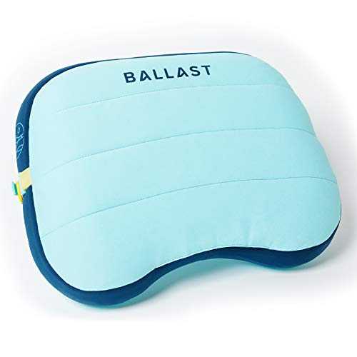 Ballast Beach Pillow - Inflatable Pillow for Beach, Camping, and Outdoor Relaxation - 14" x 11" (Tropical Blue)