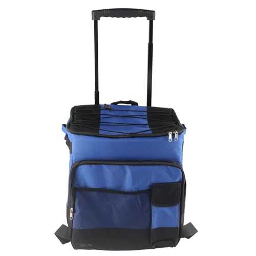 Soft Cooler Bag, Oxford Cloth Soft Rolling Cooler Waterproof Double Zipper Anti Leakage for Market