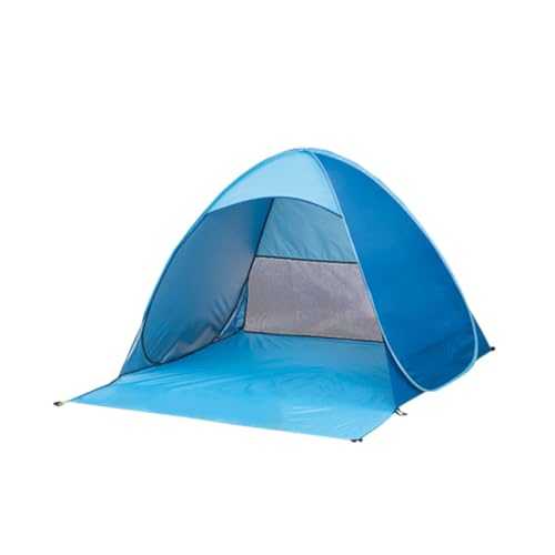 KOMBIUDA Portable Automatic Up Instant Beach Tent UV Protection Folding Sun Shelter for Adults Lightweight Blue Canopy for Outdoor Activities Camping and Picnics