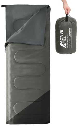 Active Era Outdoor Sleeping Bag for Camping & Hiking - 3-4 Seasons, Rectangular Mummy Shape, Compact & Lightweight
