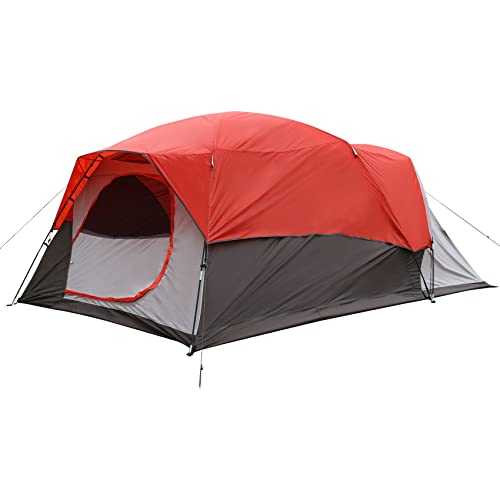 Superrella Outdoor Portable Cabin Camping Tent Double Layer for Family 5-6 Person