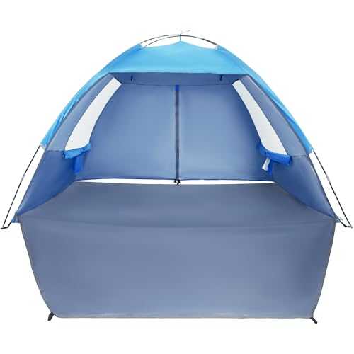 CAMEL CROWN Beach Tent Anti-UV Portable Sun Shade Shelter for 2/3/4/6 Person (Aqua Blue, 2/3 Person)