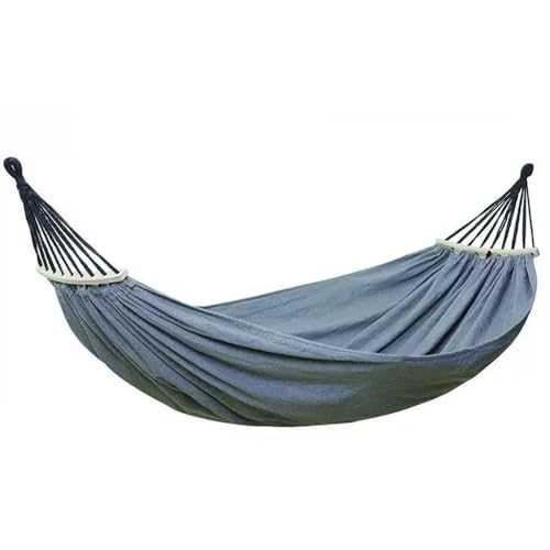 LISHAOHU Camping Hammock,travel Hammock,L190XW150cm, Outdoor Canvas With Storage Bag For Decking Porch Garden Backyard And Camping.(Grey,75X190CM)