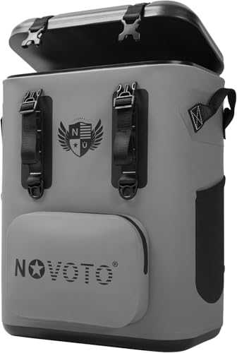 Novoto Magnetic Backpack Cooler 30 Can, Leakproof Insulated Backpack Coolers, Waterproof Soft Cooler Bag for Men & Women (Black)