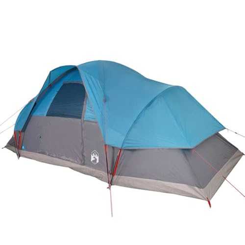 vidaXL Family Tent Dome - 9-Person - Waterproof Camping Tent - Removable Rainfly - Electrical Cord Access - Easy Setup