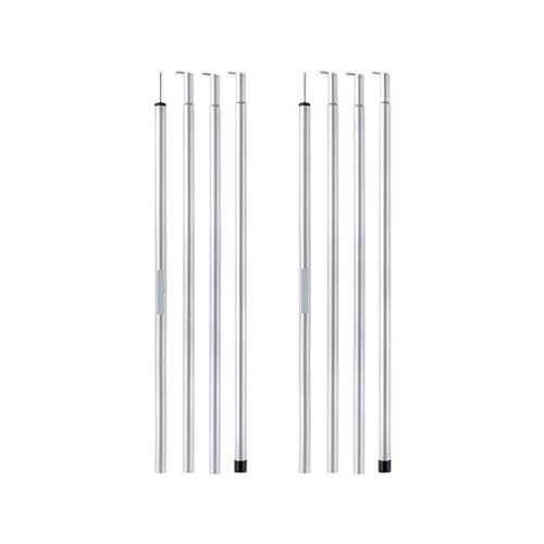 GSHUPIOU Telescopic Tarp Poles，Adjustable Tent Poles 4-section iron tube canopy bracket outdoor camping tent hallway support pole Thickening Pole Tent Poles