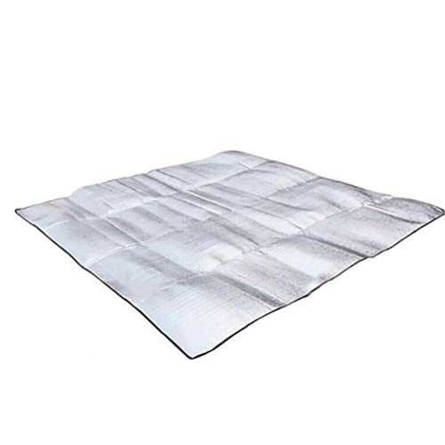 TOSSPER Aluminium Insulating Mat Foam Mat Sleeping Mat for Camping Mat Foldable Tent Mat Floor Pad Waterproof Foam Pads, Silver, 200x150cm