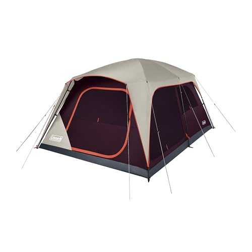 Coleman Skylodge Instant Tent, 4/6/8 Person Tent Sets Up in About 1 Minute, Weatherproof Tent with Pre-Attached Poles & Carry Bag, Made of PFAS-Free Materials