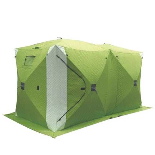 LIZHAYG Ice Fishing Shelter Outdoor Camping Insulated Ice Fishing Tent(Green)