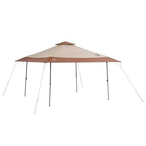 Coleman 13x13ft Instant Canopy Sun Shelter, Portable Shade Tent Sets Up in 3 Minutes, Vented Roof for Airflow, Great for Campsite, Backyard, Tailgates, Beach, Festivals, & More