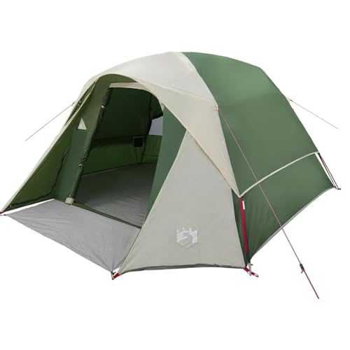 Family Tent Cabin 6-Person Green Waterproof vidaXL