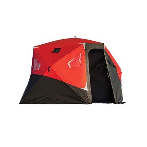 LIZHAYG Ice Fishing Shelter 75 Square Ft 4-5 People Pop Up Winter Fish Shelter Ice Fishing Tent With Ventilation Air Vents