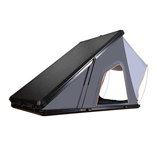 Black Offroad Camping Car Roof Top Tent, Car Roof Tent, Side Opening Folding Tent, Camping Tent for 3-4 People on Self-drive Quick-opening Outdoor Side Tent,Triangle Tent Aluminum Tent Suv Roof Tent