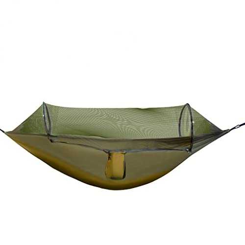 Portable Outdoor Camping Hammock with Awning - Lightweight Sun Protection Relaxing Swing for Leisure and Travel Ideal for Hiking and Backyard Use